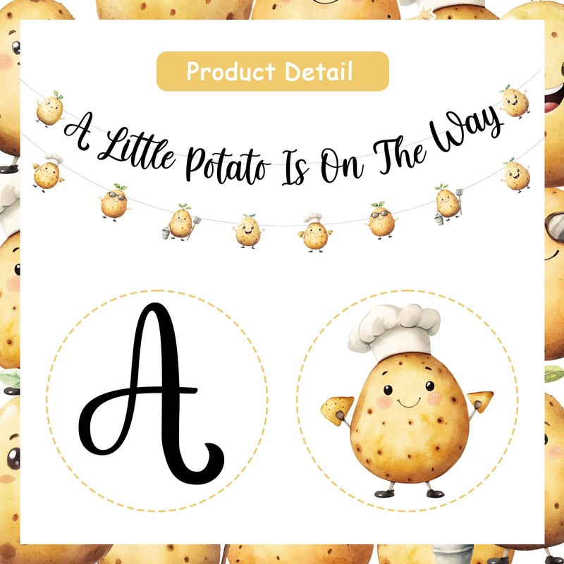Sursurprise Potato Baby Shower Decorations, A Little Potato Is On