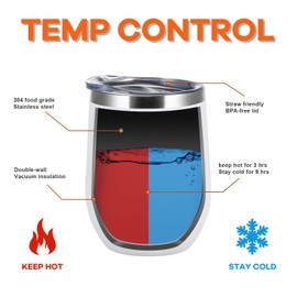 COMOOO White Stainless Steel Wine Tumbler 12oz Insulated Wine Tumbler Cup Set of 4 with Lid and Straw Stemless Wine Glass Tumbler Bulk for Hot and Cold Drinks,Champagne, Cocktails (White, 4 Pack)