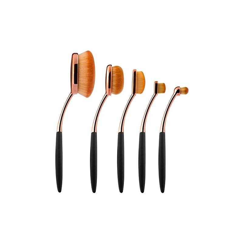 Yoseng Oval Foundation Brush 5 Pcs Toothbrush makeup brushes Fast