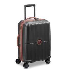 DELSEY Paris St. Tropez Hardside Expandable Luggage with Spinner Wheels, Black, Carry-on 21 Inch