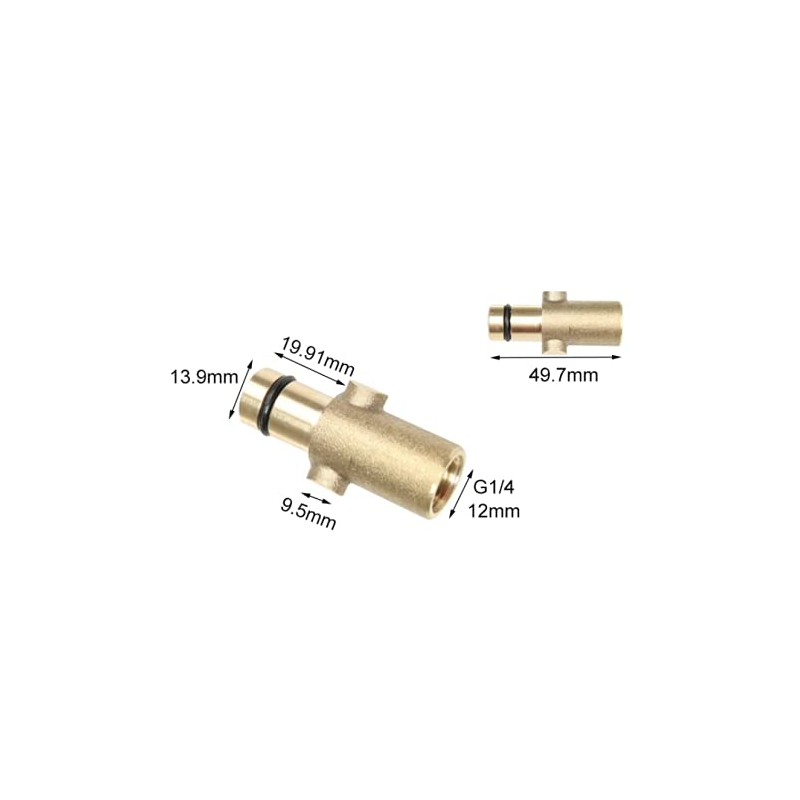 M&M Smartek Bayonet Adaptor for Nilfisk Gerni Quick 1/4 Inch