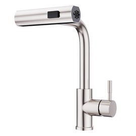 GIMILI Kitchen Faucet with Pull Down Sprayer Brushed Nickel Waterfall Modern Kitchen Sink Faucet