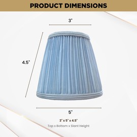 Royal Designs, Inc. CS-1057-5BLU-6 Designer Mushroom Pleat Empire Chandelier Lamp Shade, 3 x 5 x 4.5, Blue, 6-Pack
