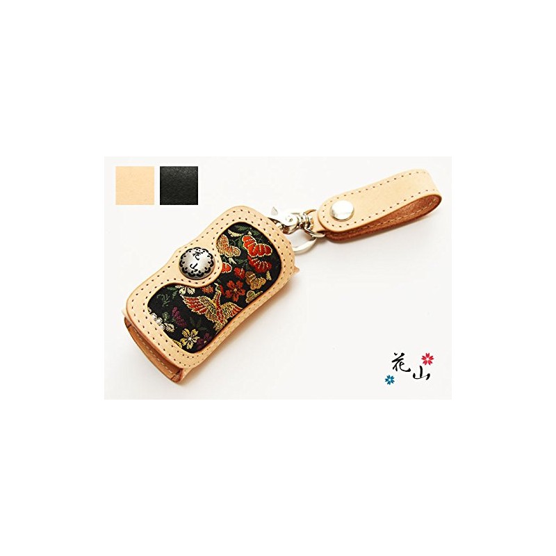 Kazan K-6K-HT Hanaho Gold Bootis Leather Key Case/Japanese Pattern/Genuine Leather
