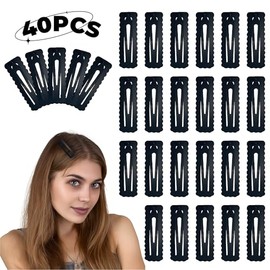 40 pinzas para el pelo negras para mujer, pasadores de 7 cm con cierre a presión para niñas y niños, accesorios antideslizantes para uso diario y pein