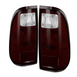 Jdragon Tail Light Compatible for Ford 2008-2015 F250/F350/F450/F550 SuperDuty Red Smoked Tail Lights Factory Style