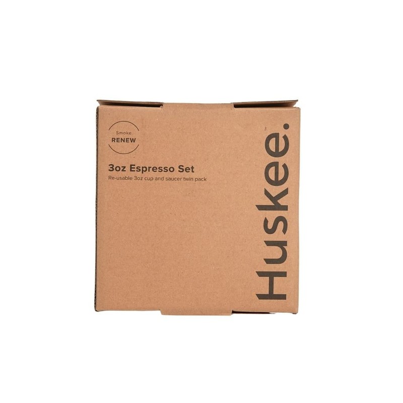 Huskee 3oz Renew Espresso Set 2-Set with Saucers - Smoke