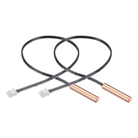 Rebower NTC Thermistor Probe 50K 40cm Waterproof Copper Temperature Sensor Probe for Digital Temperature Transmitter, 2pcs