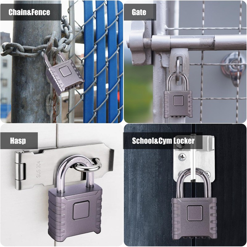 2 Pack disecu Heavy Duty 4 Digit Combination Lock, One