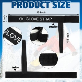 4 PCS Sport Glove Safety Strap Elastic Ski Glove Strap Elastic Wrist Leash Glove Strap Handcuffs Glove Strap for Ski Snowboarding Mountaineering Accessories