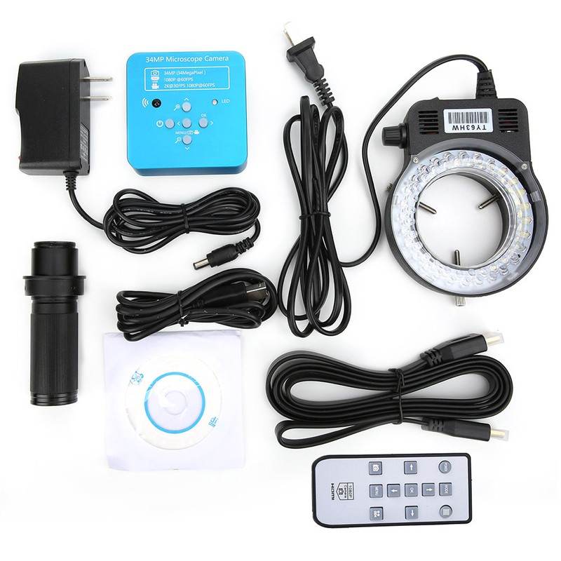 34MP 2K 1080P 60FPS HDMI USB Industrial Microscope Camera for