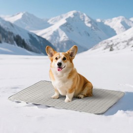 Soulbond Dog Cooling Mat - 25" x 35" Washable Cooling Mat for Dogs & Cats, QMAX>0.3, Anti-Slip Bottom, Portable Summer Cool Pet Bed Pad for Indoor/Outdoor/Travel Use, Dark Gray