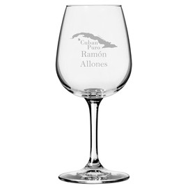 Ramon Allones Cuban Cigar Themed Etched 12.75oz All Purpose Wine Glass