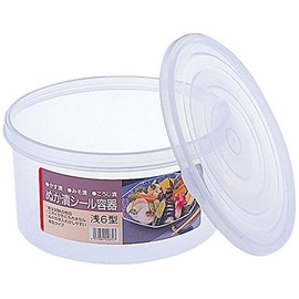 Squirrel Pickle Container, Round, Shallow Shape, Clear, 2.3 gal (6 L), Bran Pickled Seal Container, Includes 6 Shallow Mini Recipes, Made in Japan