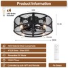 Depuley Caged Ceiling Fan with Light: 20" Flush Mount Ceiling