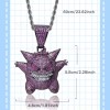 MIZETLI Cubana Cadena Dijes Gengar Hip Hop Collares Y Cadenas