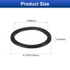 sourcing map 6 Pcs Solid Nitrile Rubber Flat Washer DN100
