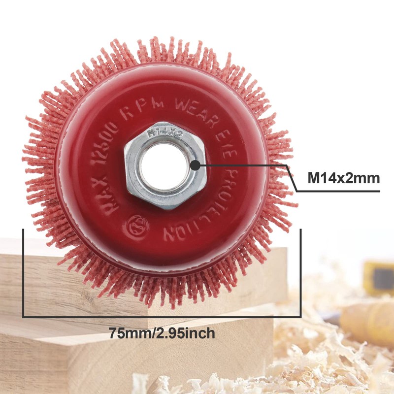 SING F LTD 2 Pcs 75mm/3 Inch Nylon Filament Abrasive