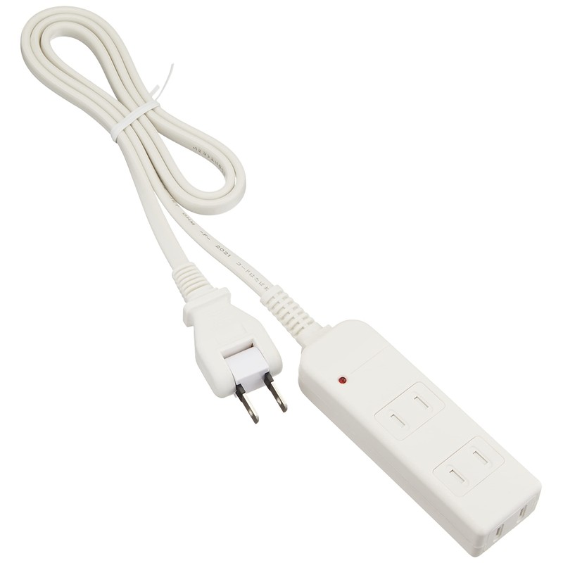 00-6961 Safety Tap with Lightning Guard and Shutter (3 Holes/1m/White)