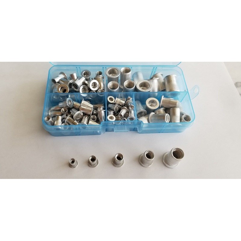 100 Pcs Metric Rivet Nut Insert Rivnut Aluminum Assort Kit