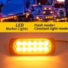 20 Pcs Oval Amber/White Dual Color LED Strobe Lights -