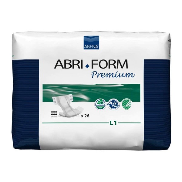 Abena Abri-Form Premium Incontinence Briefs, Level 1, (Medium To Large Sizes) Large, 26 Count