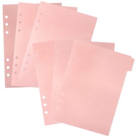 6pcs A5 Binder Dividers with Tabs Detachable Pink Plastic Page Markers Notebook Separated Pages Dividers Book Classification Tabs Aesthetic Colored