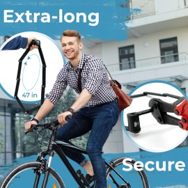 WIDDER Very Long [47"] Security Folding Lock - Foldable Bicycle Lock with 4 Keys & Frame Mount Bracket, no Rattling - Ideal for Ebike & E Scooter with Key