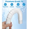 WADEO Rain Barrel Hose Connector, Compatible with Downspout Diverters(1.25'' Outlet