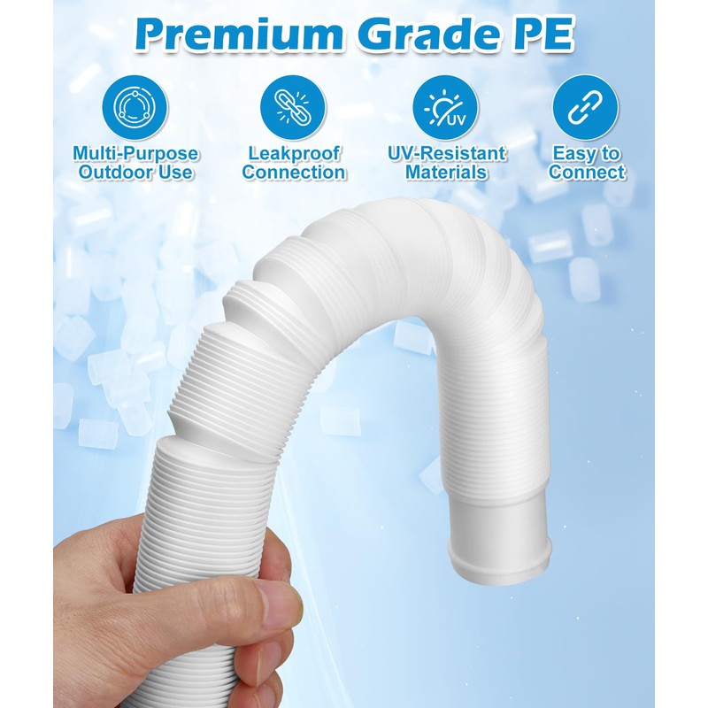 WADEO Rain Barrel Hose Connector, Compatible with Downspout Diverters(1.25'' Outlet