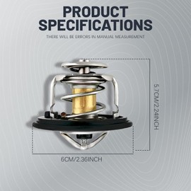 Wedcool Automotive Replacement Engine Thermostats, High Performance Thermostat, Car Accessories Auto Engine Coolant Thermostat Fits for Honda Civic CRV Odyssey, Replaces# 19301-PAA-306 19301-PLC-315