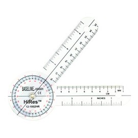 Baseline 6" High Resolution Plastic Goniometer ISOM 360 Degrees STFR