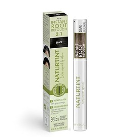 Naturtint | Instant Root Retouch | Temporärer Grauhaarnachbesserer für Wurzeln und Augenbrauen | Praktisch und bequem dank des Pinsels | 98,5% natürliche Inhaltsstoffe | Dunkelblond | 10 ml