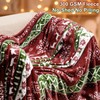 DIYKST Christmas Decorative Throw Blanket Santa Claus Blanket Lightweight Soft