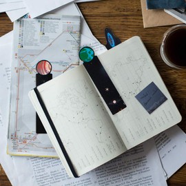 Daily Treasures 30Pcs Space Theme Bookmarks, Colorful Universe Book Markers with 3Pack Moon Sticky Notes-Double Side Galaxy Planet Spaceship Inspirational Bookmarks for Space Enthusiasts, Book Lovers