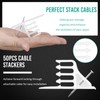 Leriton 50 Pcs Cable Stackers Electrical Cable Staples Insulated Wire