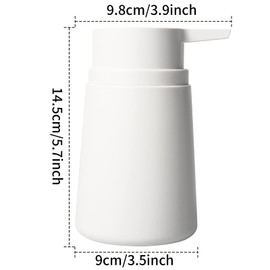 Topsky Soap Dispenser with Plastic Pump, 320ml Liquid Hand Soap Dispenser, Rustproof Pump for Kitchen & Bathroom, Great for Lotions, Essential Oil, Liquid Soaps, 2 Pack (White)
