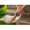 sositex Cosmetic sponge, black/natural, sauna line, premium linen product, made