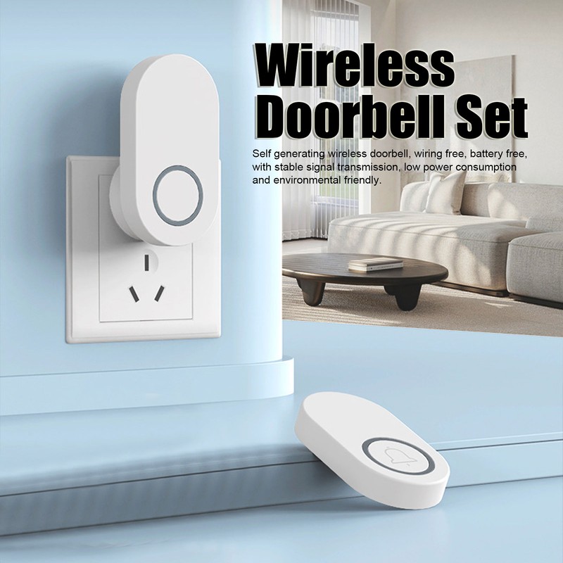Self Generating Wireless Doorbell IP65 Waterproof Self Powered Doorbell with