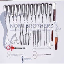 NOMI BROTHERS GERMAN 74 PC ORAL DENTAL SURGERY EXTRACTING ELEVATORS FORCEPS INSTRUMENT KIT SET