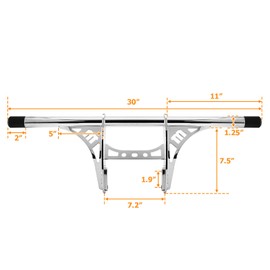 Mofun Front Crash Bar Engine Guard Highway Peg Bar Compatible with Harley Sportster 883 1200, 2004-2023 Chrome