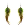 lureme® Bohemian Style Feathers with Small Feather Tassel Dangle Earrings