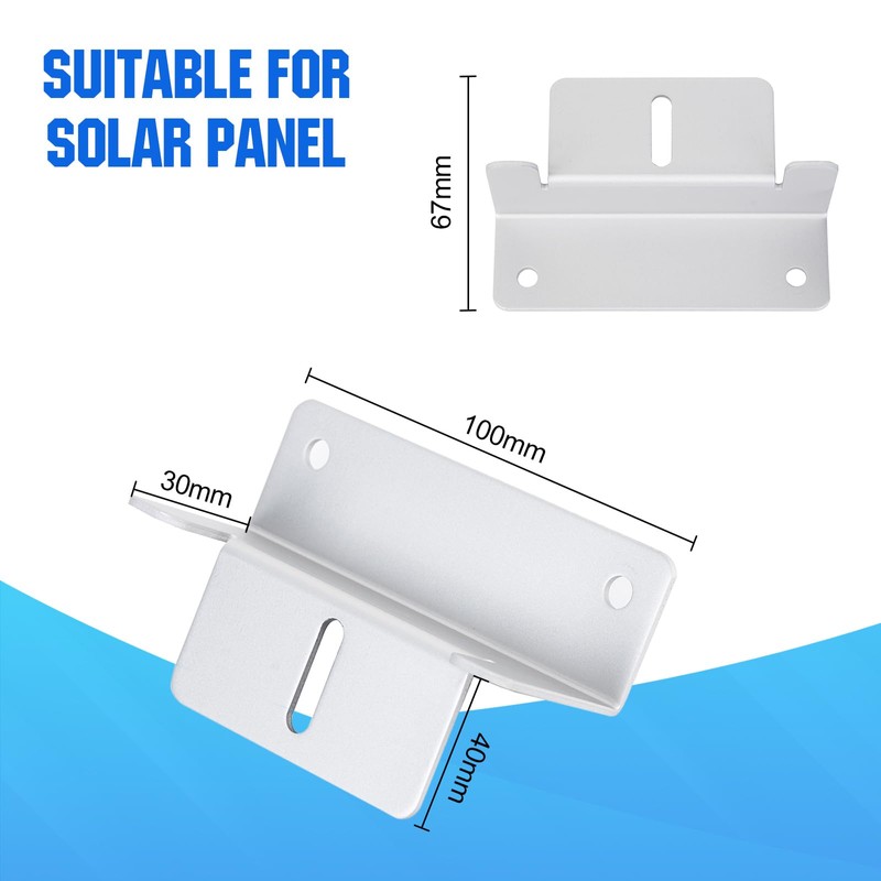 ECO-WORTHY 8 Units Solar Panel Mounting Brackets,Z Bracket Sets Lightweight