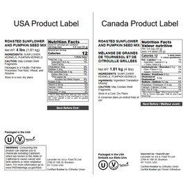 Food to Live Dry Roasted Sunflower and Pumpkin Seed Mix, 4 Pounds – Oven Roasted, No Oil added, Natural Snack, Rich in Protein, Perfect for Baking and Salads, Vegan, Kosher, Bulk