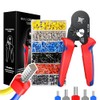 RAMSPIT Crimpadora de Terminales Kit,Juego de 1250Pcs Crimpadora de Alambre