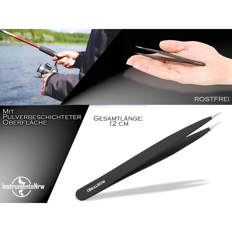 Powder Coated Tweezers 12 cm Stainless Steel