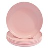 Wheat Straw Plates, Unbreakable Dinner Plate (Pink, 8 In, 6