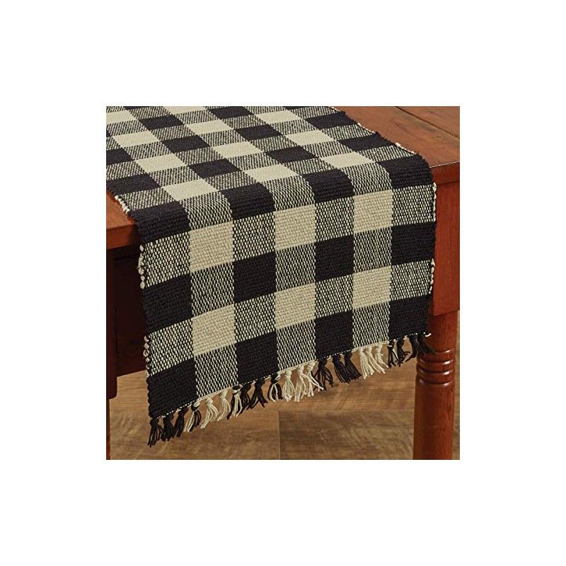 Park Designs Wicklow Yarn Table Runner - 36''L - Black