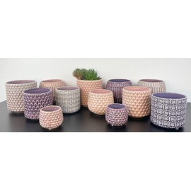 Nordring Ceramic Flower Pot Pino - colorful Planter, Pot for plants, sukkulents Size M (13,5 cm ø) Dia 5,25'' H 4,5'', Stoneware, sky blue