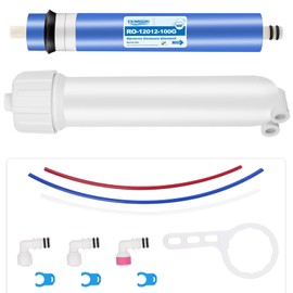 YKMGON 100GPD Reverse Osmosis Membrane Kit with RO Membrane Housing,Wrench,1/4" Quick-Connect Fittings,Check Valve and Water Pipe Replacement for Under Sink Home Drinking RO Water Filter System